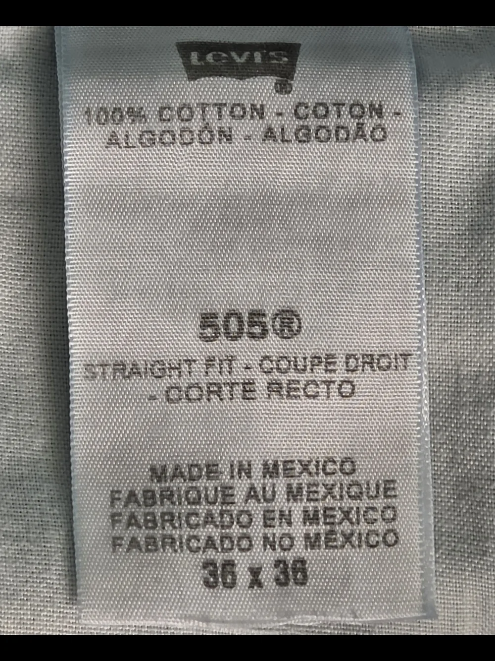 Levi's 505 Straight Fit Jeans Men's 36x36 Medium Wash Blue Denim Cotton. 2010